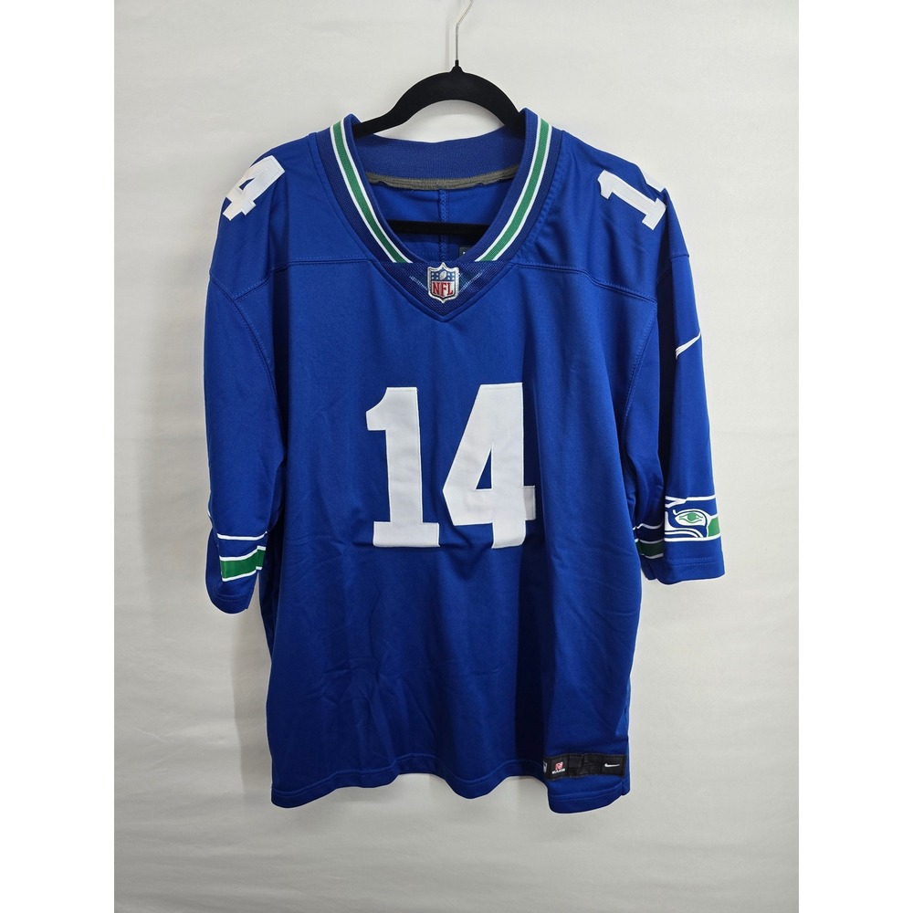 Nike NFL Seattle‎ Seahawks DK Metcalf 14 Jersey Mens Large Blue On Field